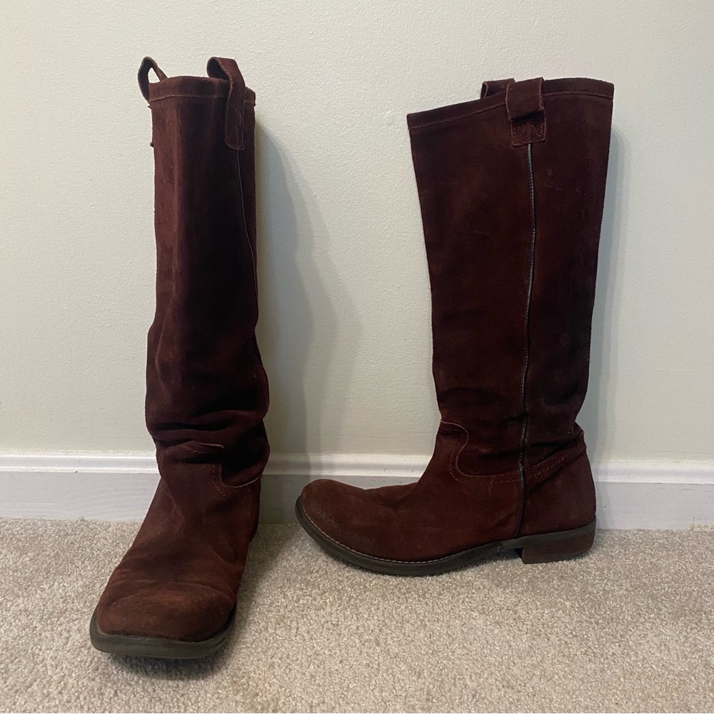 Burgundy boots made in italy